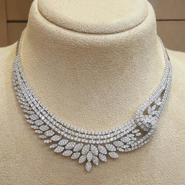 Bridal diamond necklace design 2